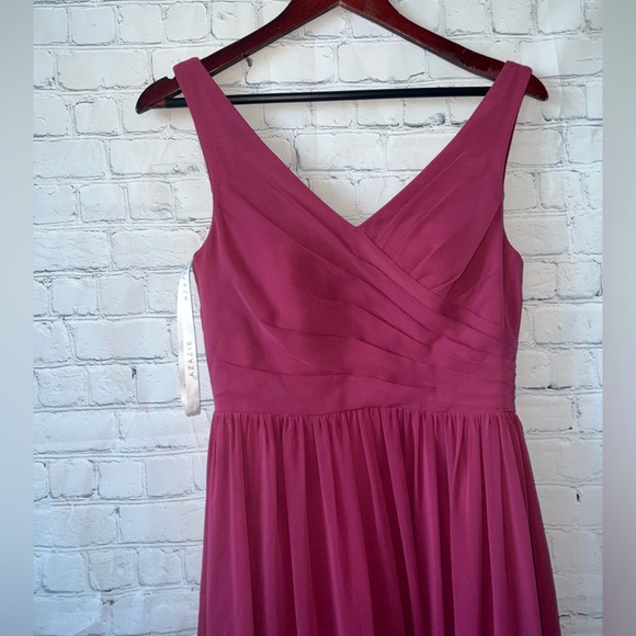 azazie Dark Purple / Pink long polyester formal dress size L - Picture 6 of 15